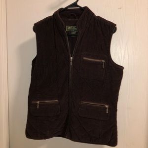 Eddie Bauer Brown Corduroy Vest